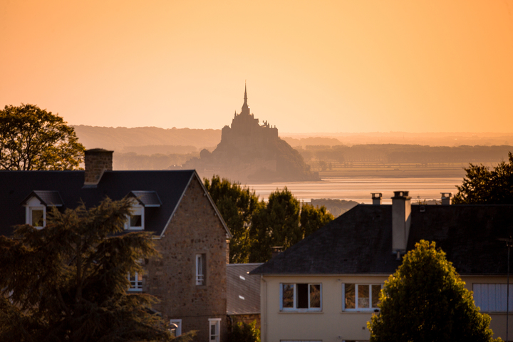 View of Mont St Michel fom Avrenches