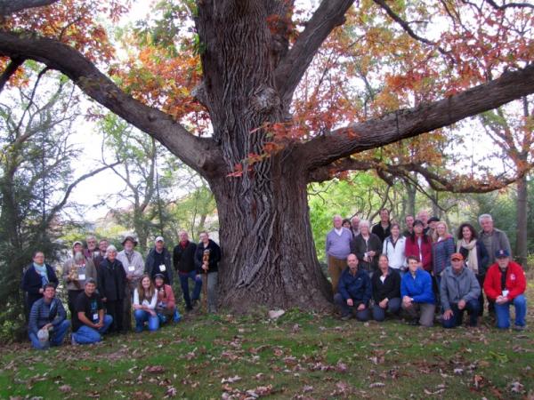 Group photo next to Q. ×bebbiana, Art Davis' residence - Photo: G. Sternberg